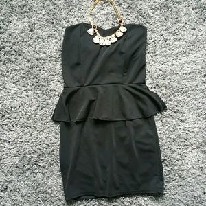 Sexy Black Strapless Cocktail Dress xs/s